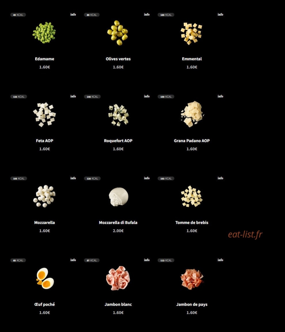 Eat Salad — carte page 4