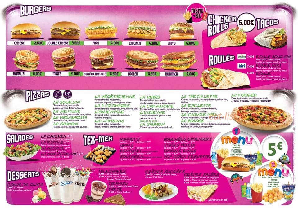 Foolek pizz — carte page 5