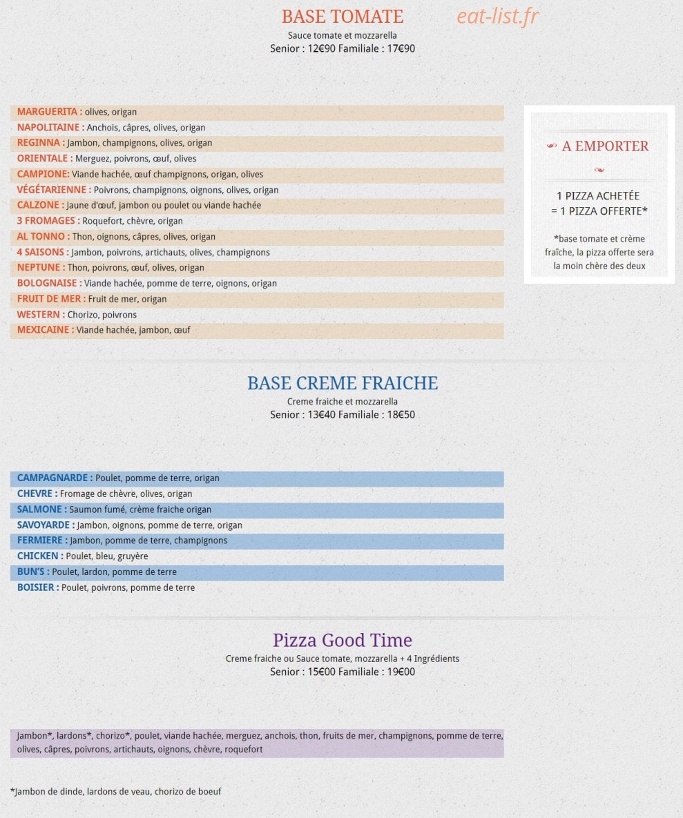Good Time — carte page 1