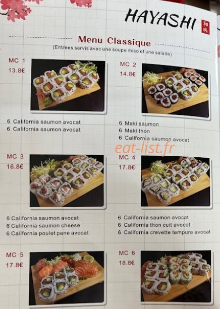 Hayashi — carte page 4