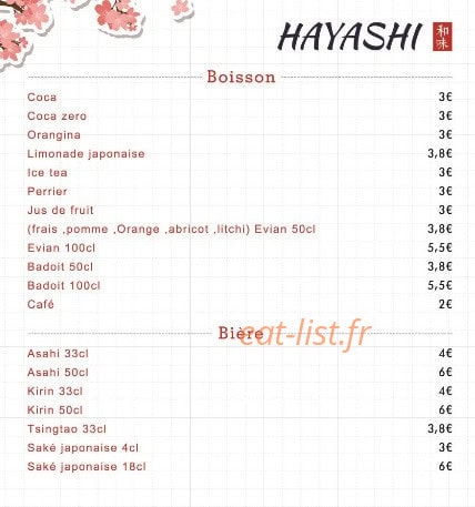 Hayashi — carte page 10