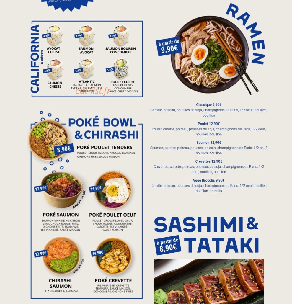 Japan Rice — carte page 2