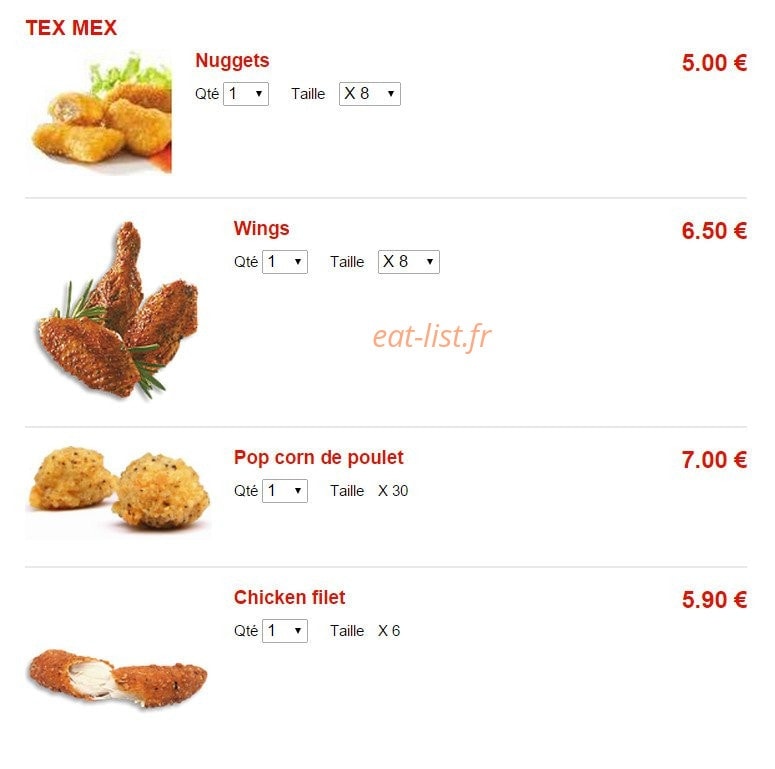 Jet Pizza — carte page 5