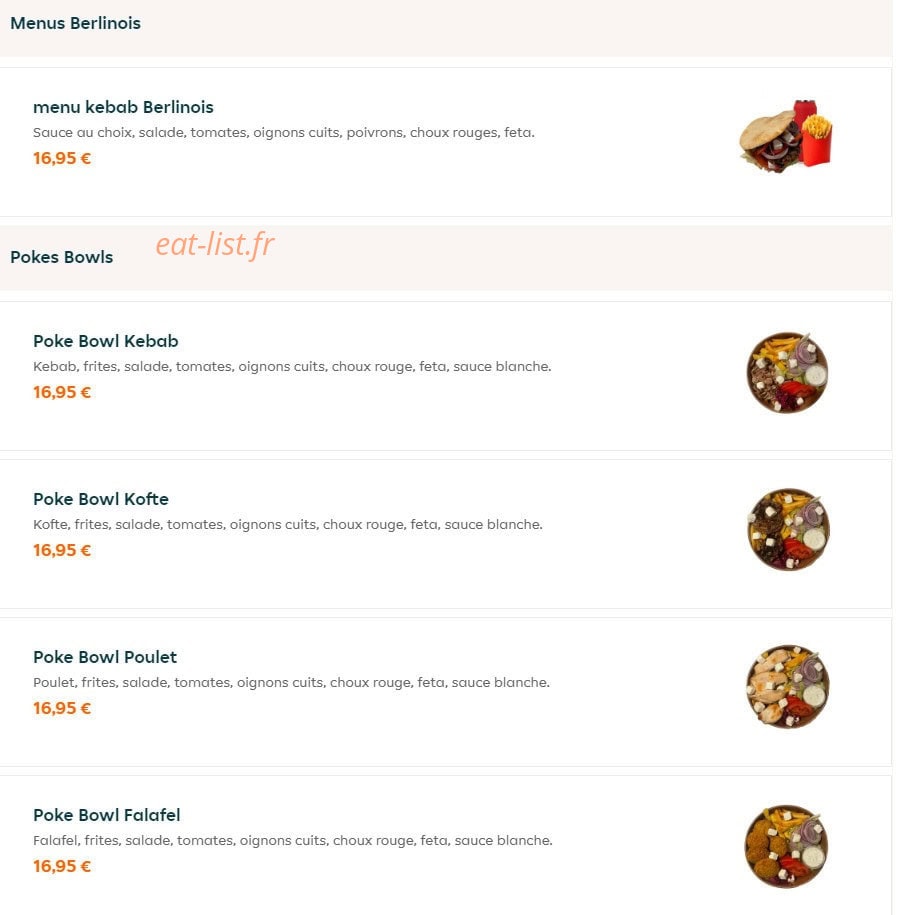 Kebab berlinois — carte page 1