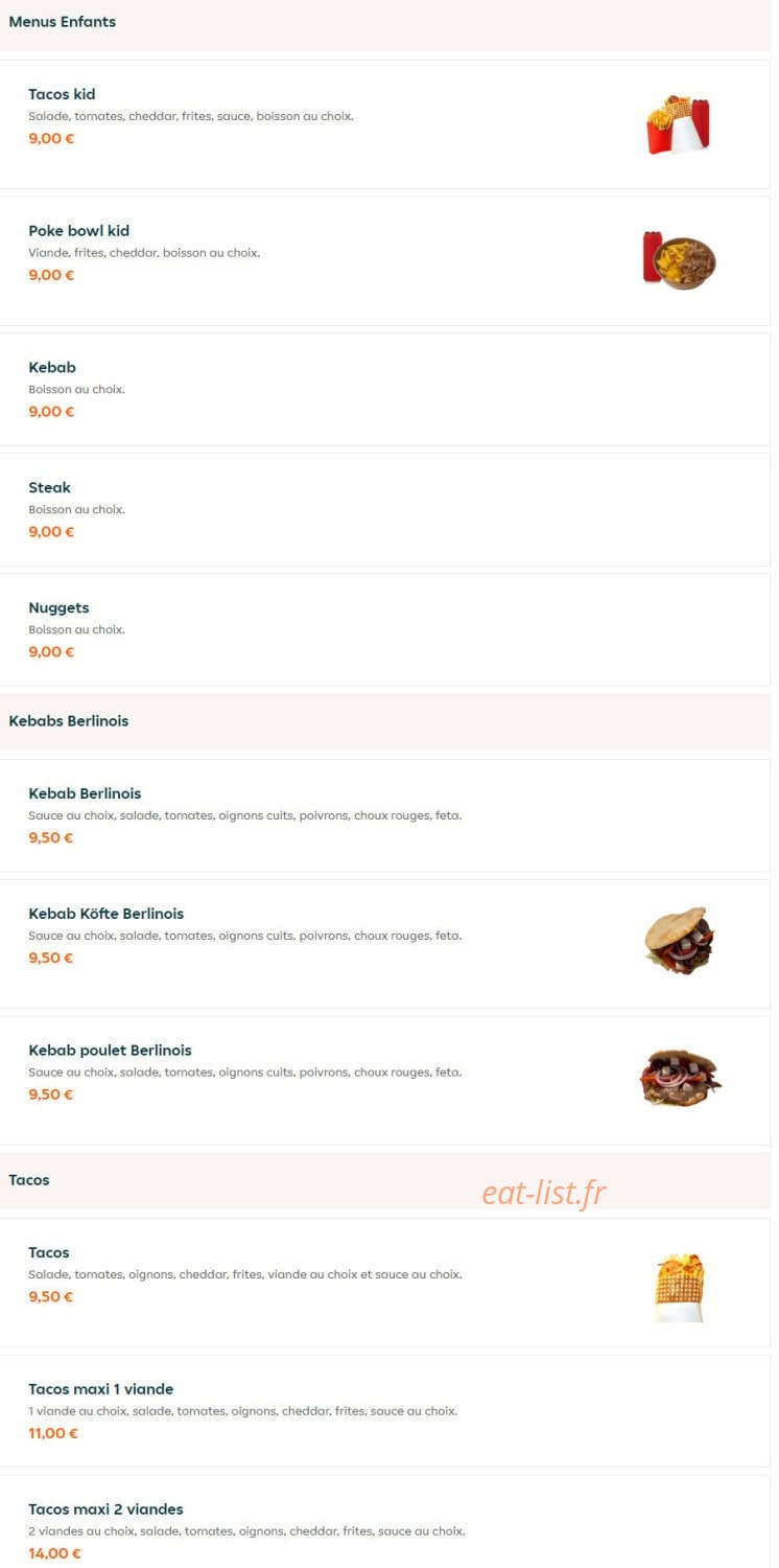 Kebab berlinois — carte page 7