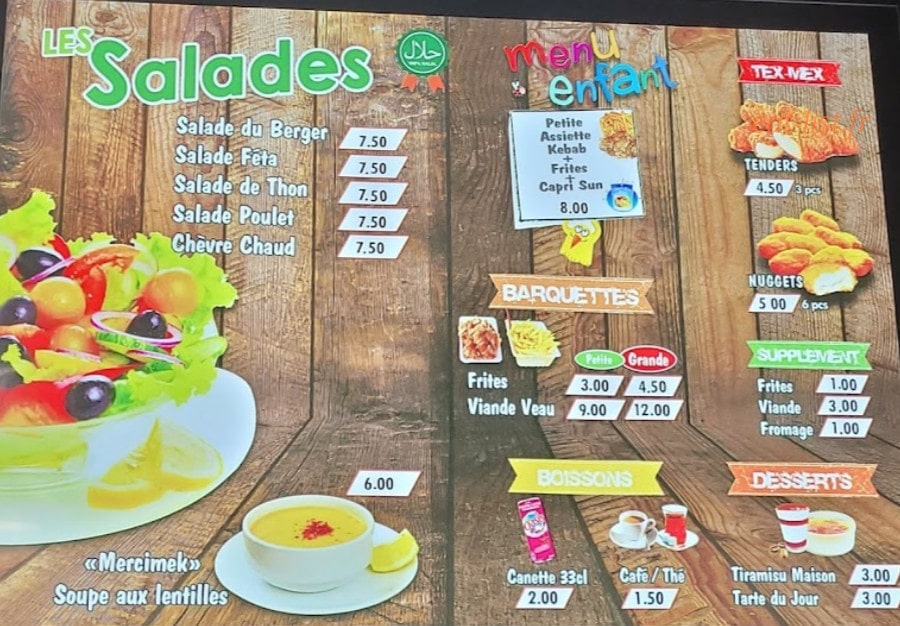 Kebab & Grillade — carte page 2