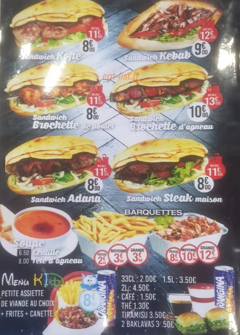 Kebab & Grillade — carte page 3