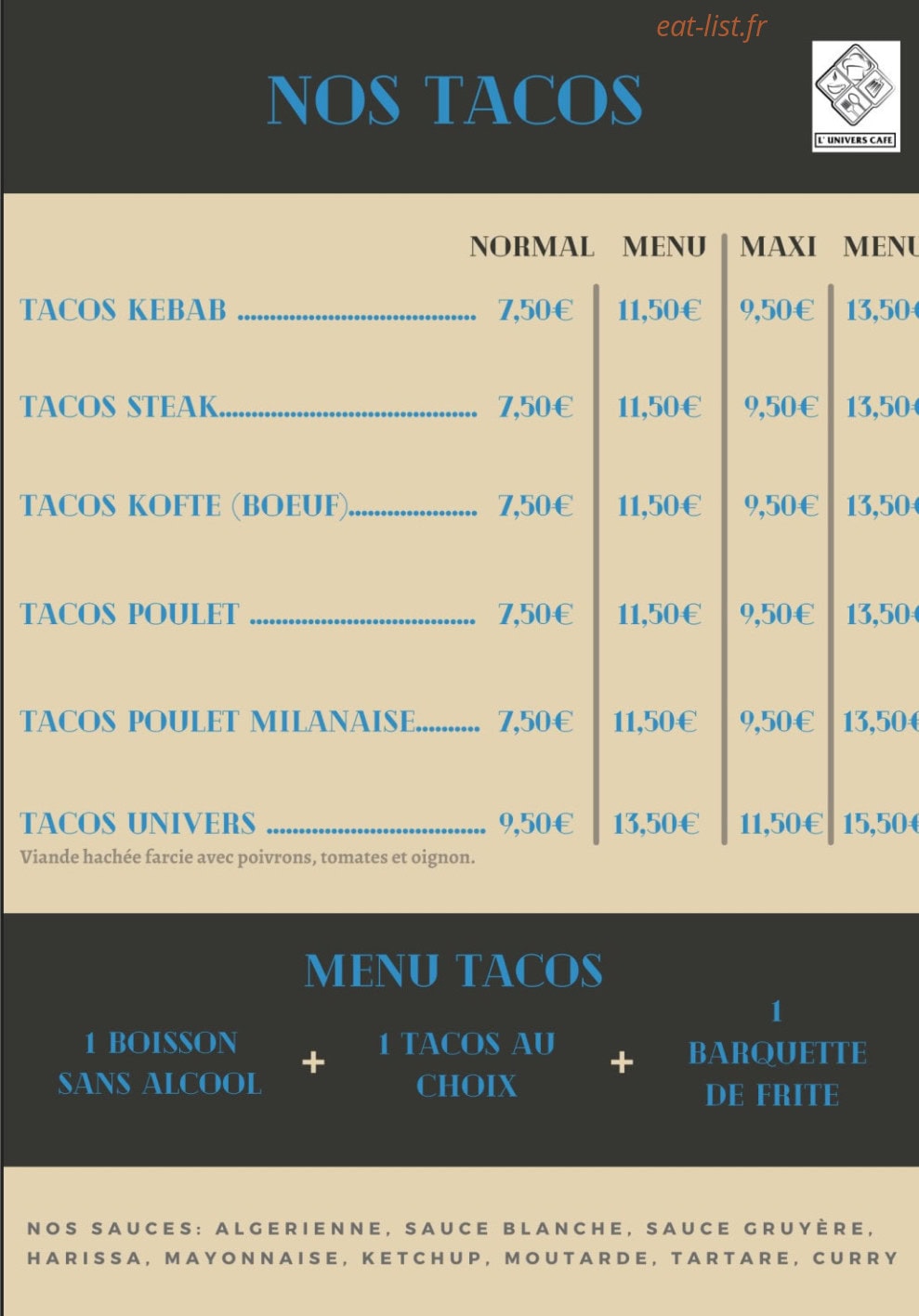 L'Univers Café — carte page 8