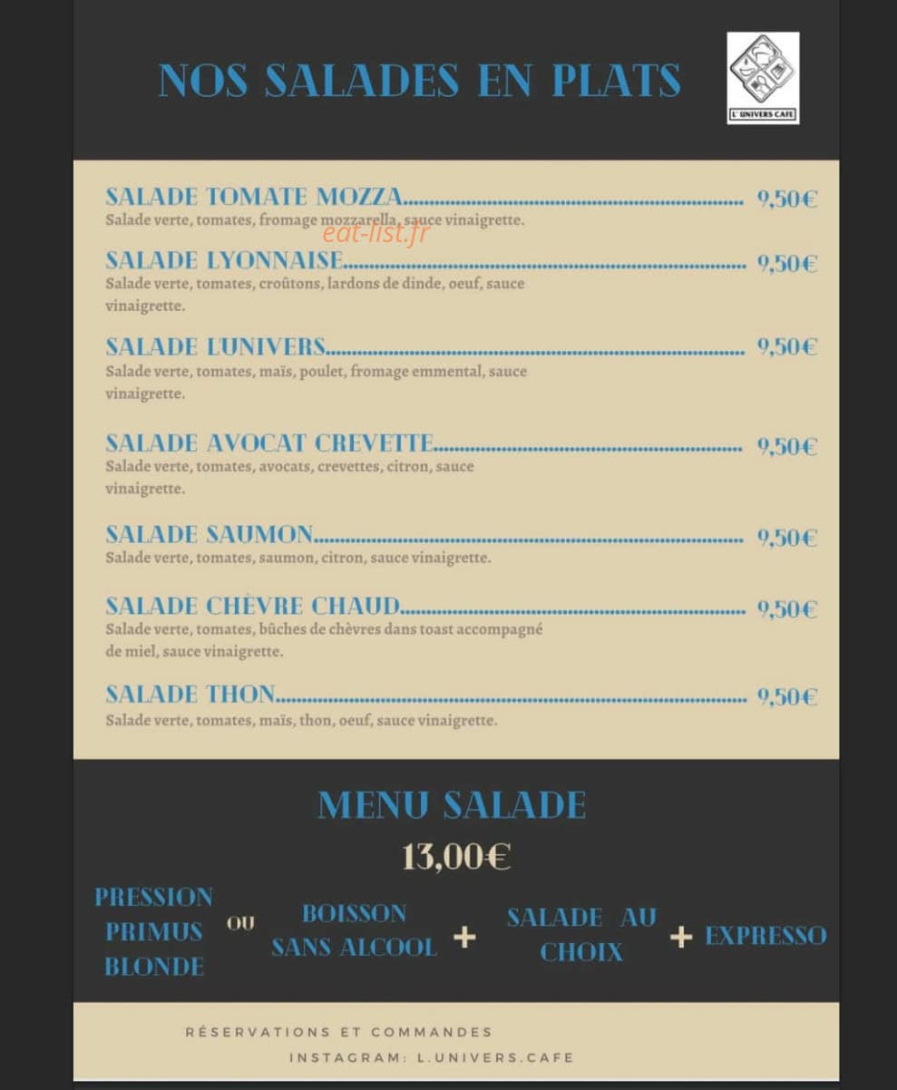 L'Univers Café — carte page 2