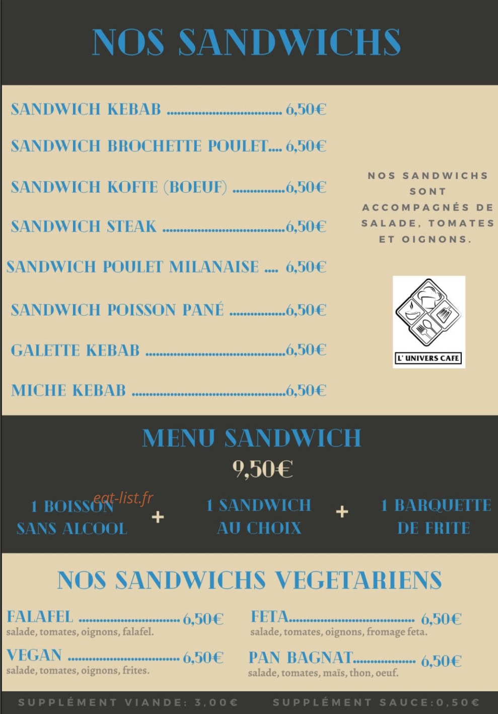 L'Univers Café — carte page 7