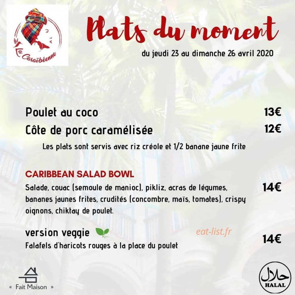 La Caraïbéenne — carte page 1