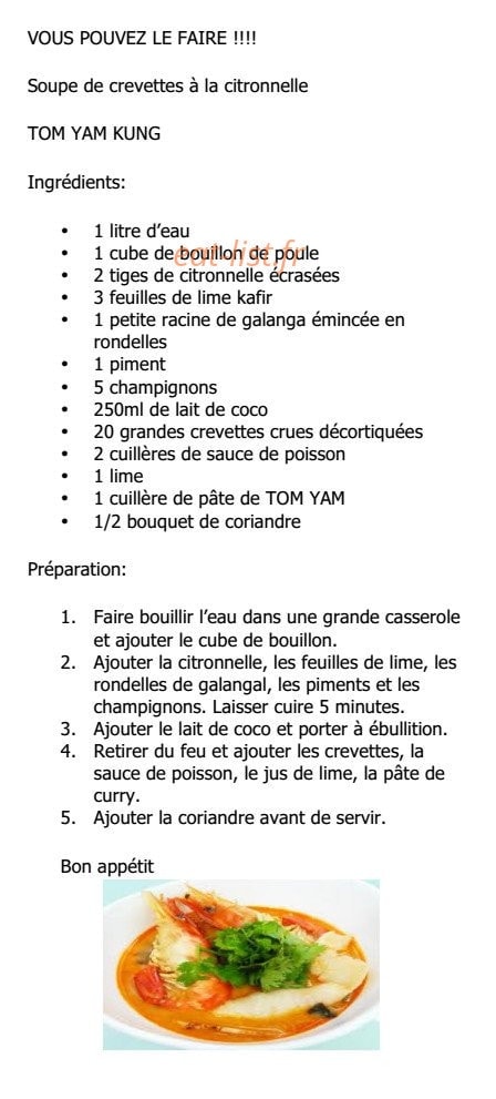 La Maison Thai — carte page 6
