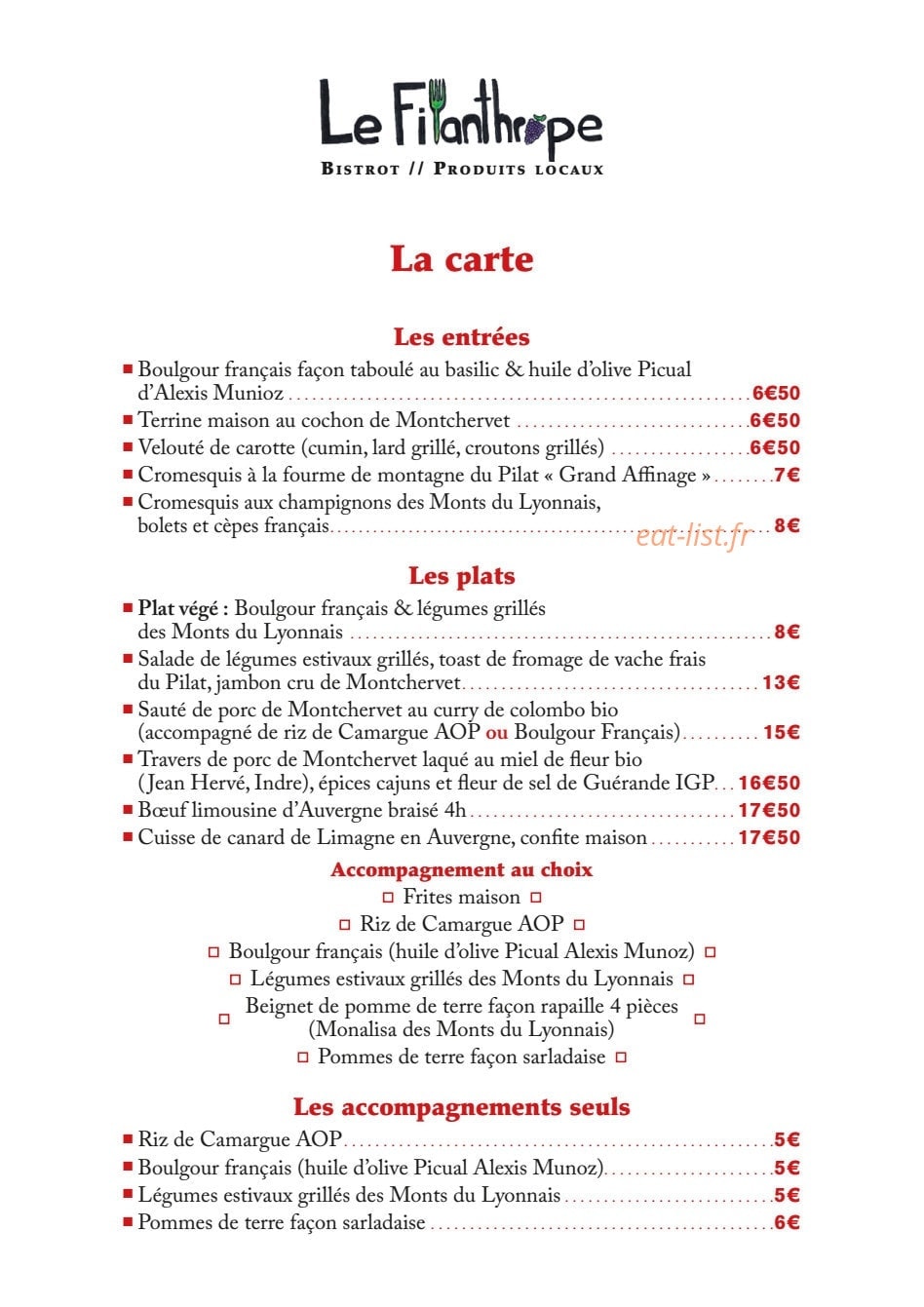 Le Filanthrope — carte page 3