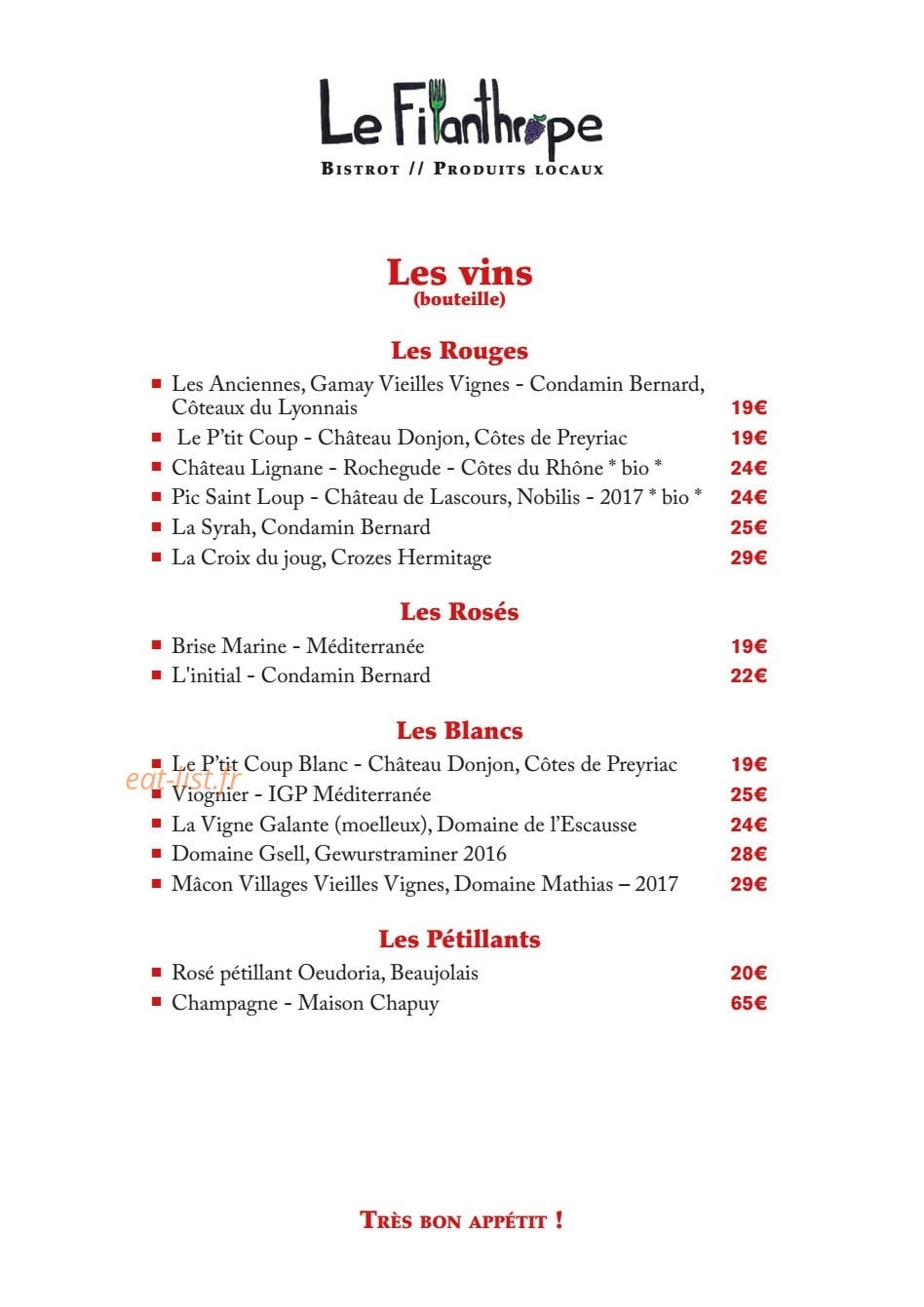 Le Filanthrope — carte page 5