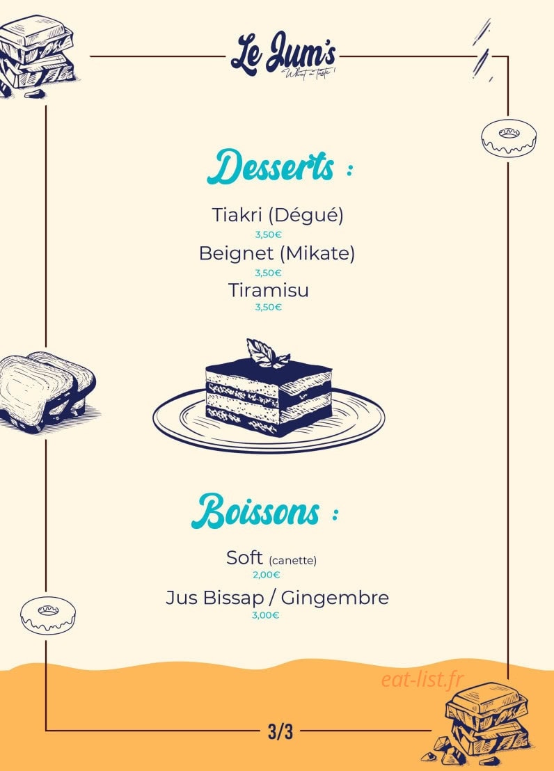 Le Jum's — carte page 3