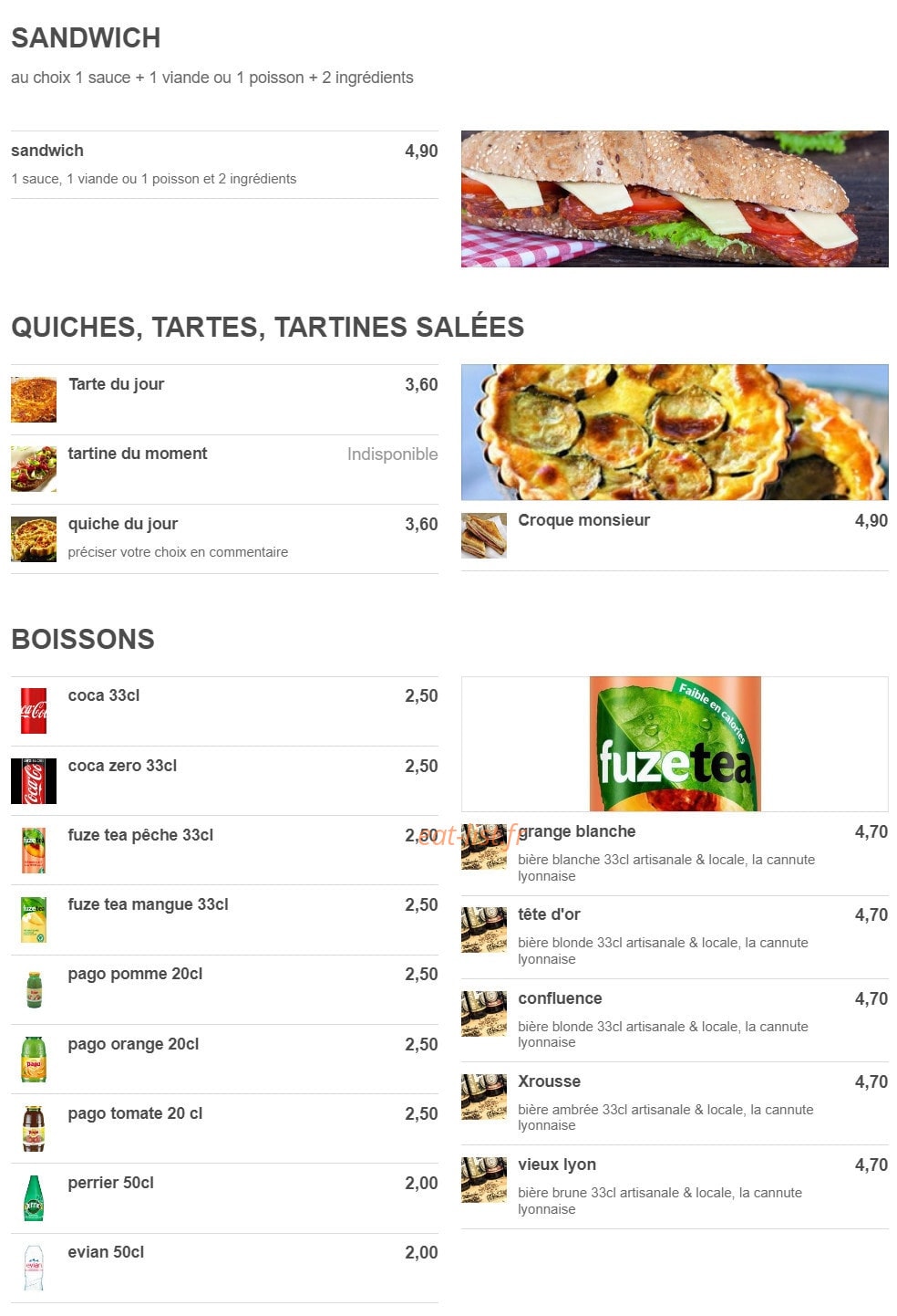 Le petit Ours Gourmand — carte page 2