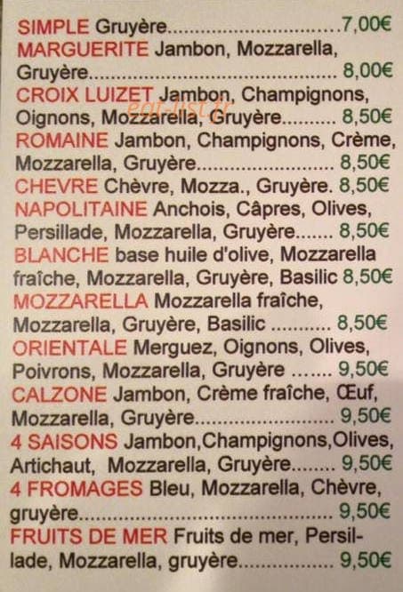 Le Roccasecca — carte page 1