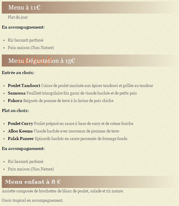 Le Shimla — carte page 1