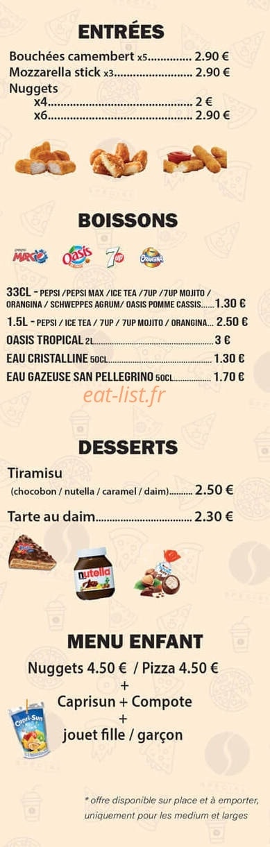 Le Special — carte page 5