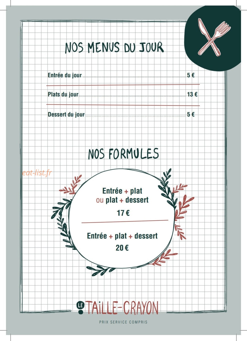 Le Taille Crayon — carte page 1
