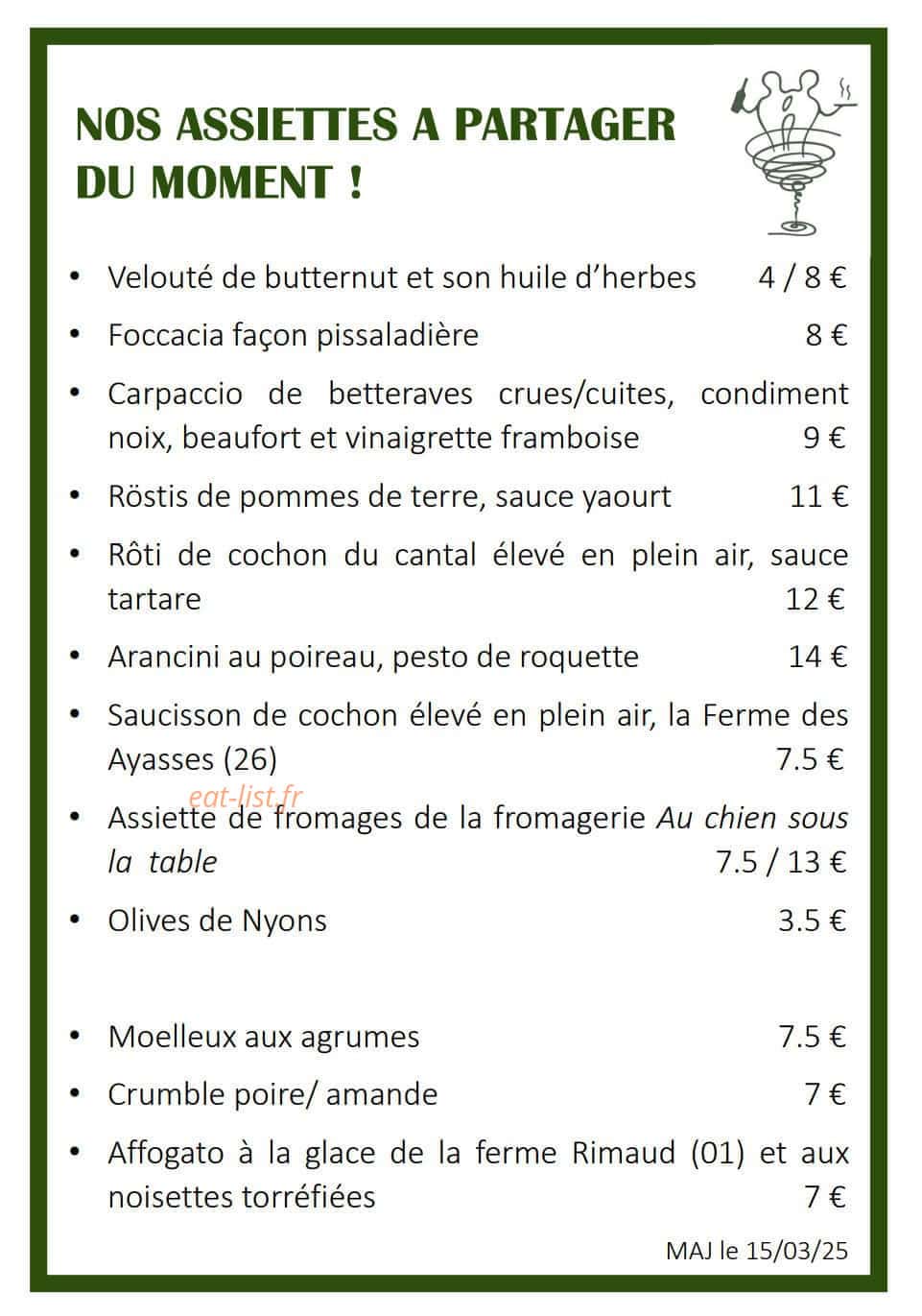 Le Tourbillon de la Vigne — carte page 1