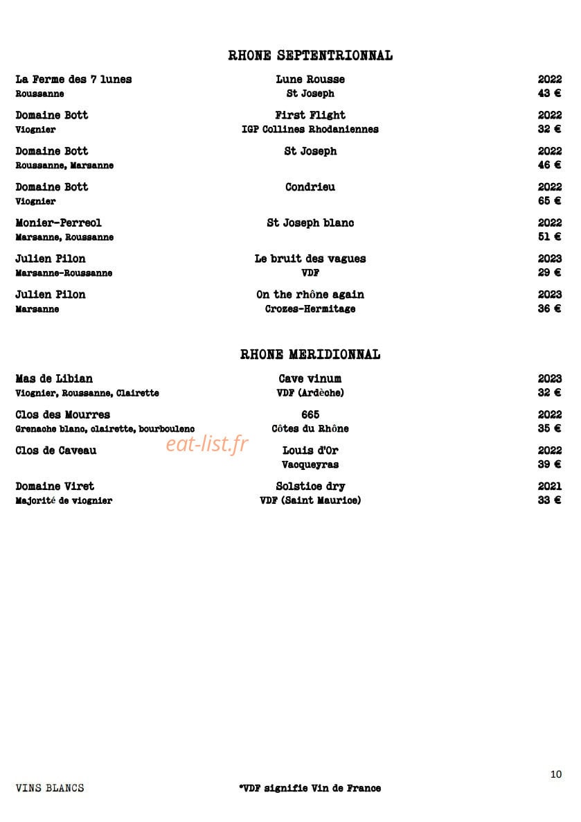 Le Tourbillon de la Vigne — carte page 8