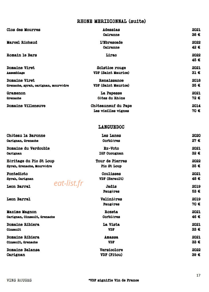 Le Tourbillon de la Vigne — carte page 15