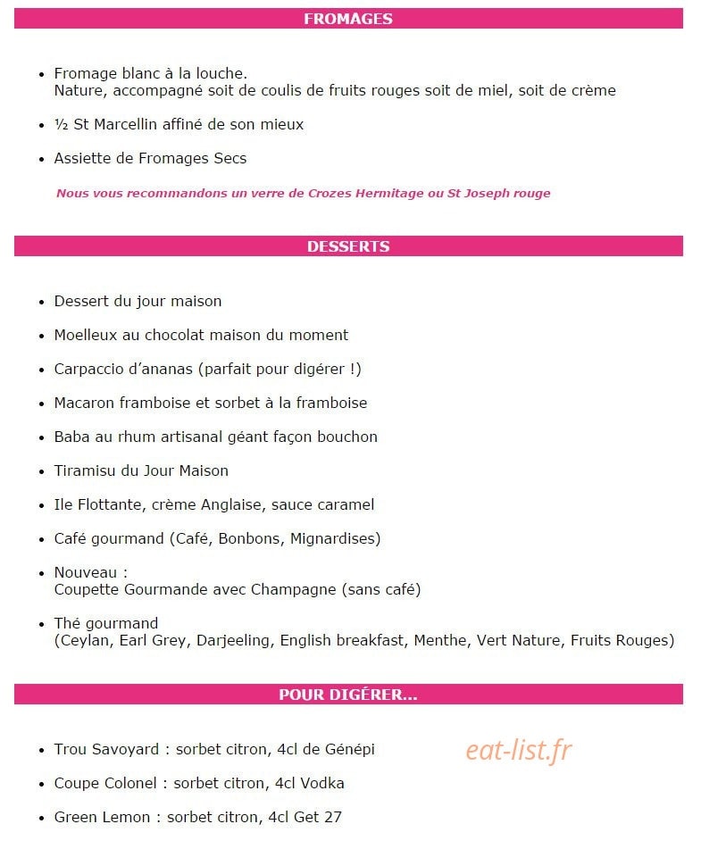 Les Terrasses d'Alex — carte page 8
