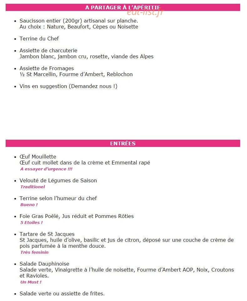 Les Terrasses d'Alex — carte page 3