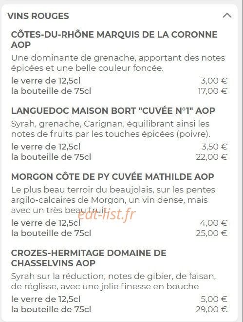 Loop's pub — carte page 21
