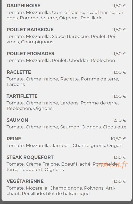 Loop's pub — carte page 2