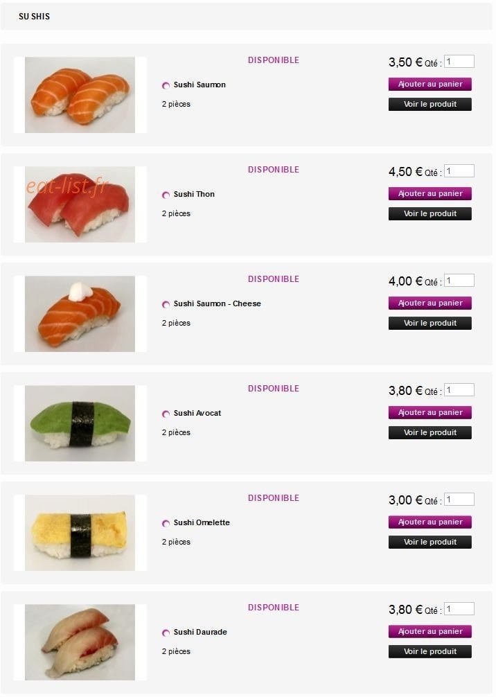 Mika Sushi — carte page 8