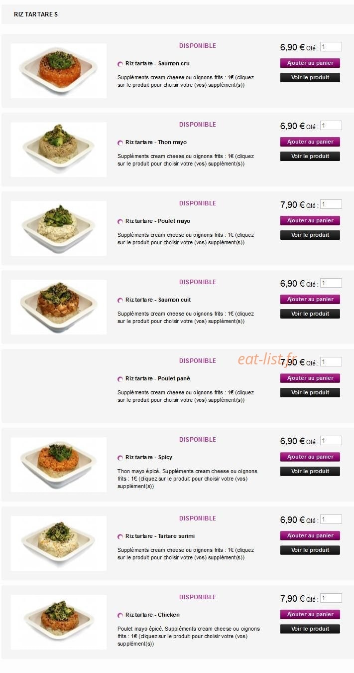 Mika Sushi — carte page 2