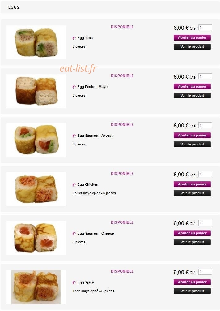 Mika Sushi — carte page 4