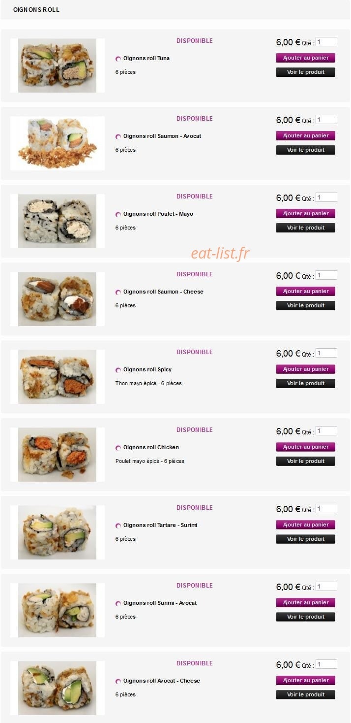 Mika Sushi — carte page 10