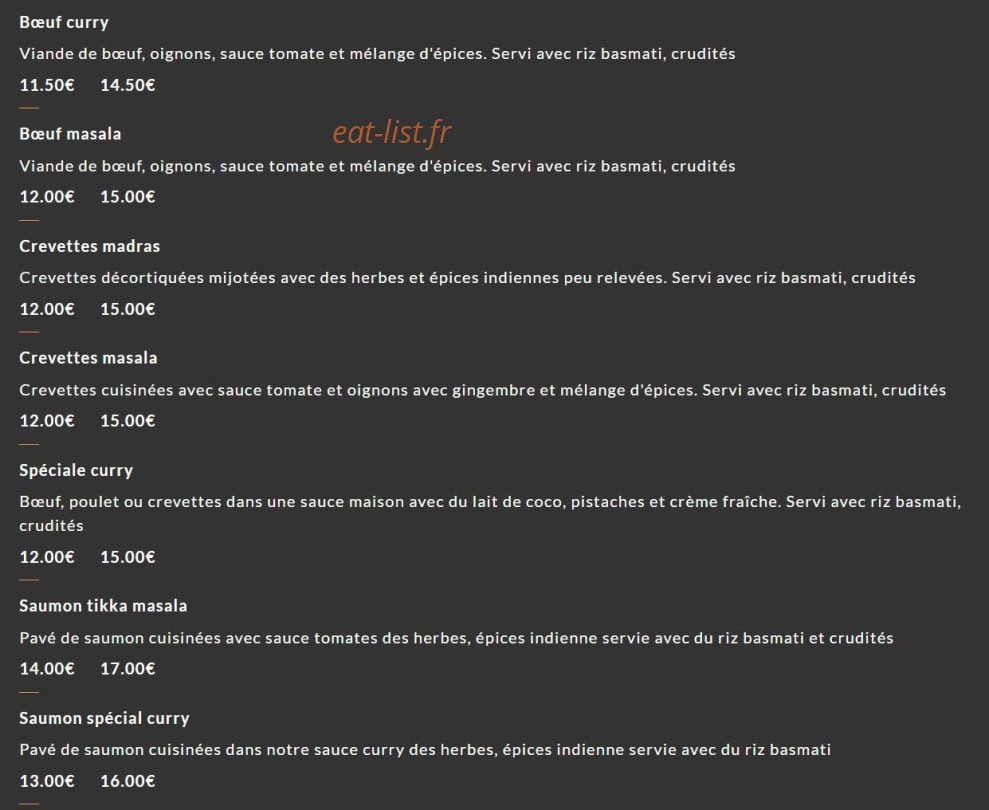 Naan Street — carte page 7
