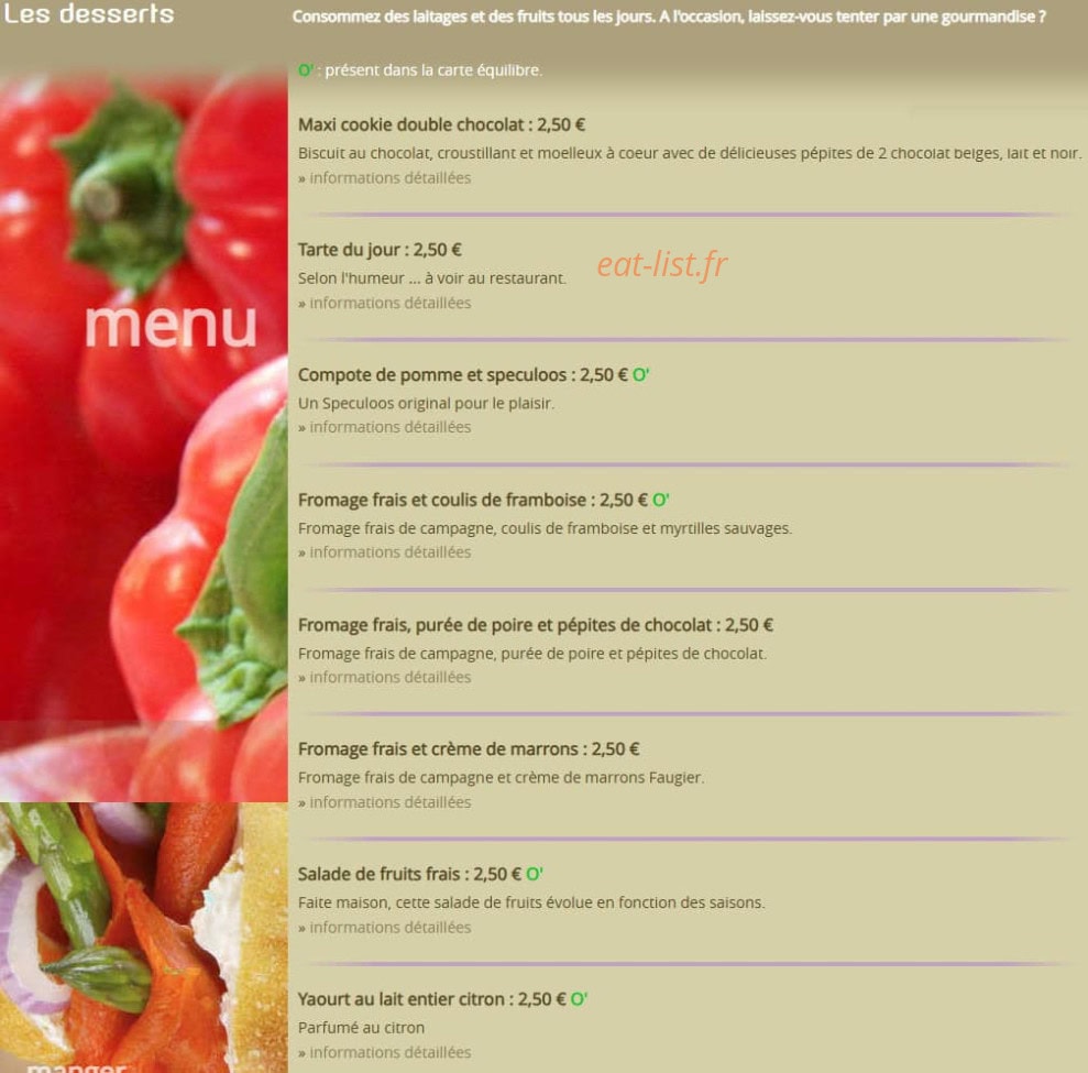 O'Comptoir — carte page 4
