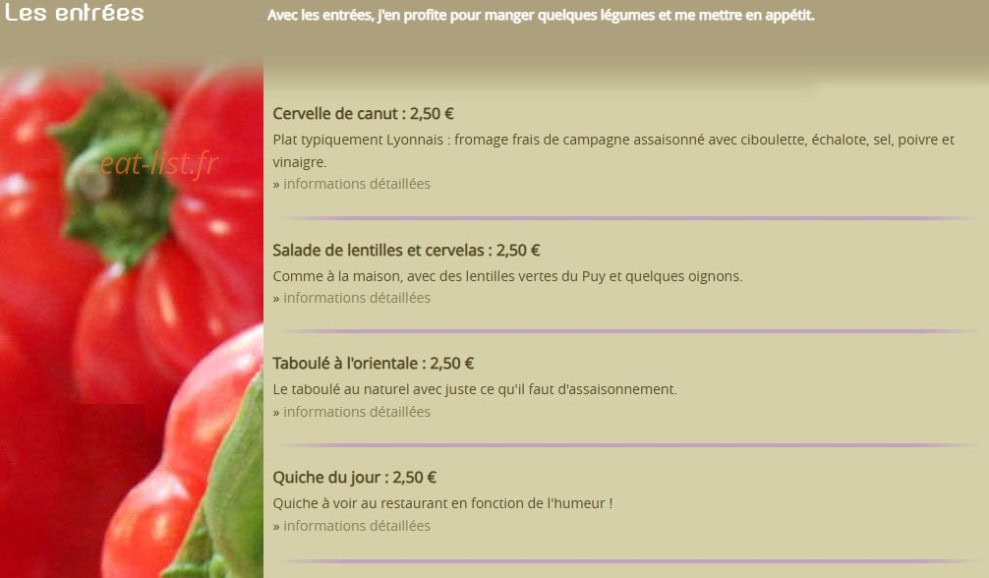 O'Comptoir — carte page 2