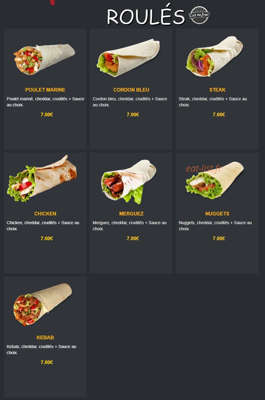 O'pizza — carte page 2