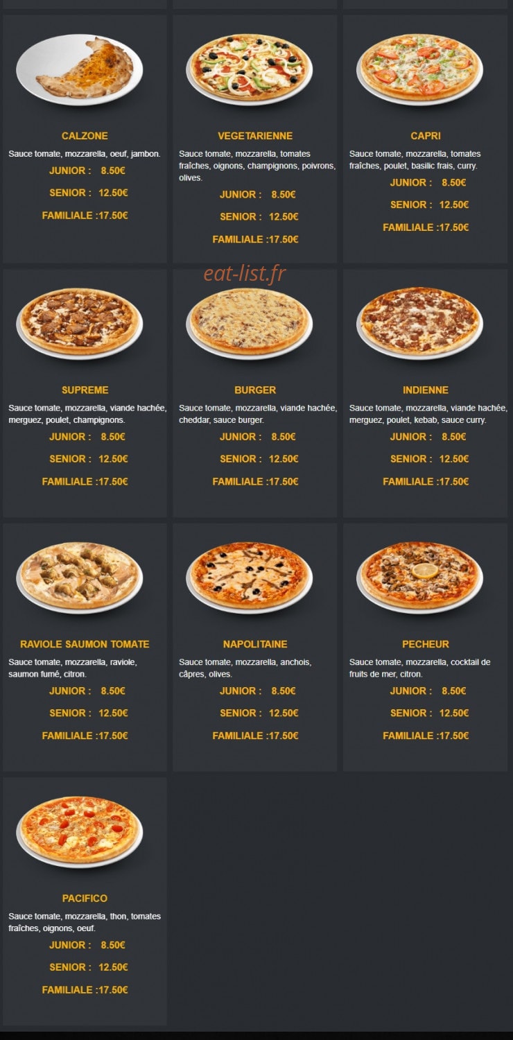 O'pizza — carte page 7