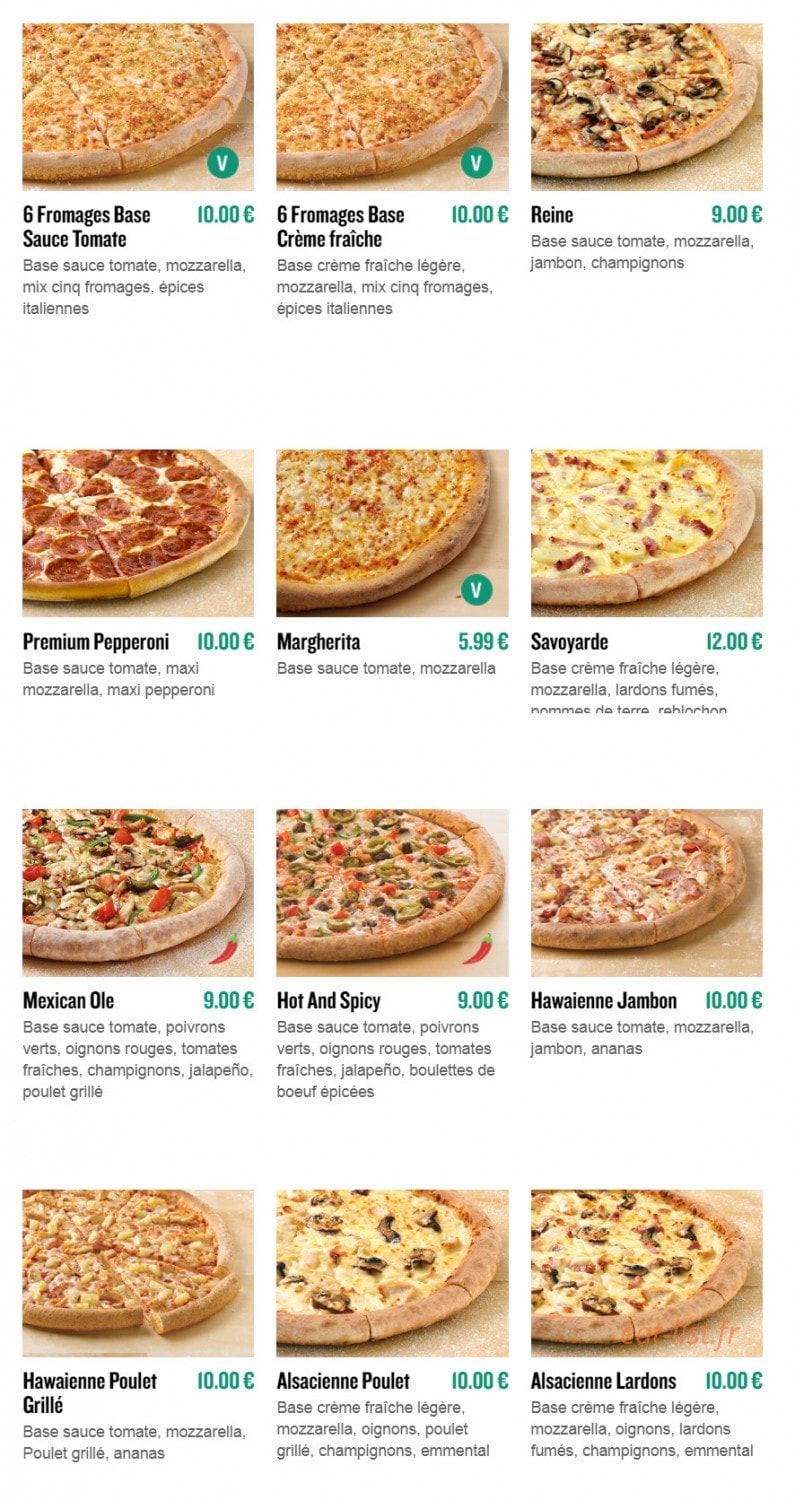 Papa John's Pizza — carte page 2