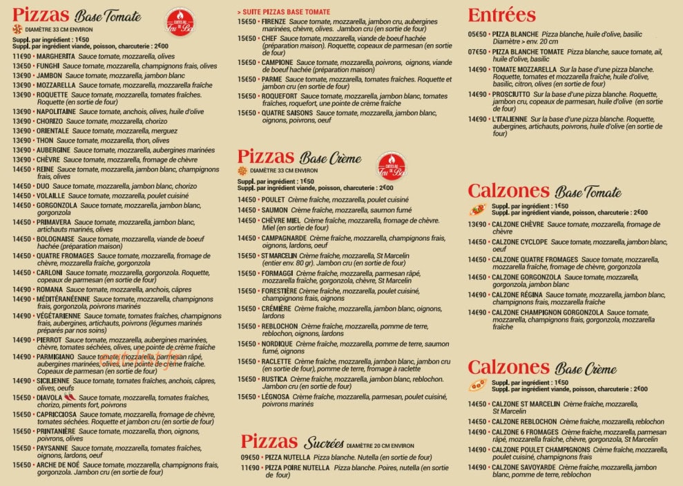 Pizza Carloni — carte page 2