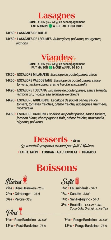 Pizza Carloni — carte page 3