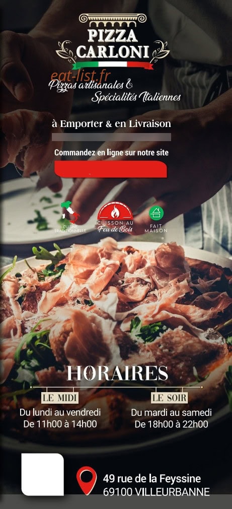 Pizza Carloni — carte page 1