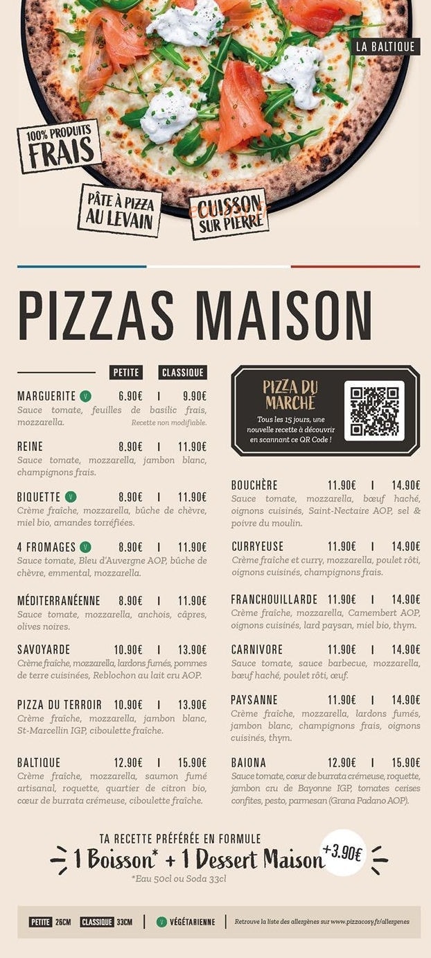 Pizza Cosy — carte page 3