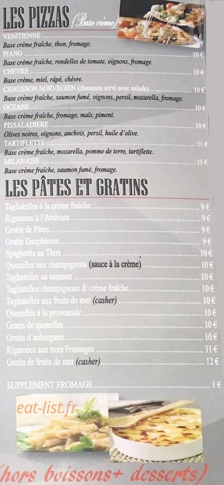 Pizza Lippo — carte page 3
