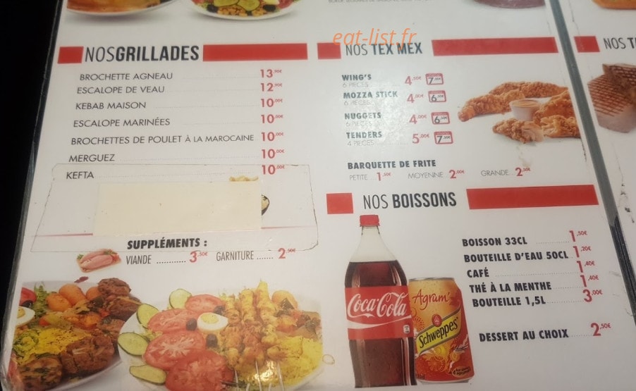 Restaurant Baraka — carte page 3