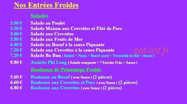 Resto PhiLong — carte page 3