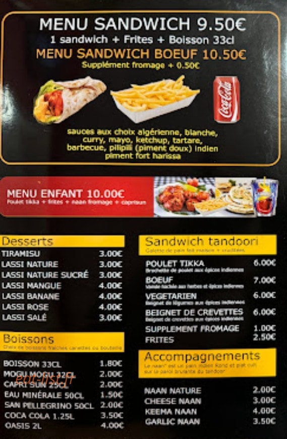 Salengro Tandoori — carte page 4