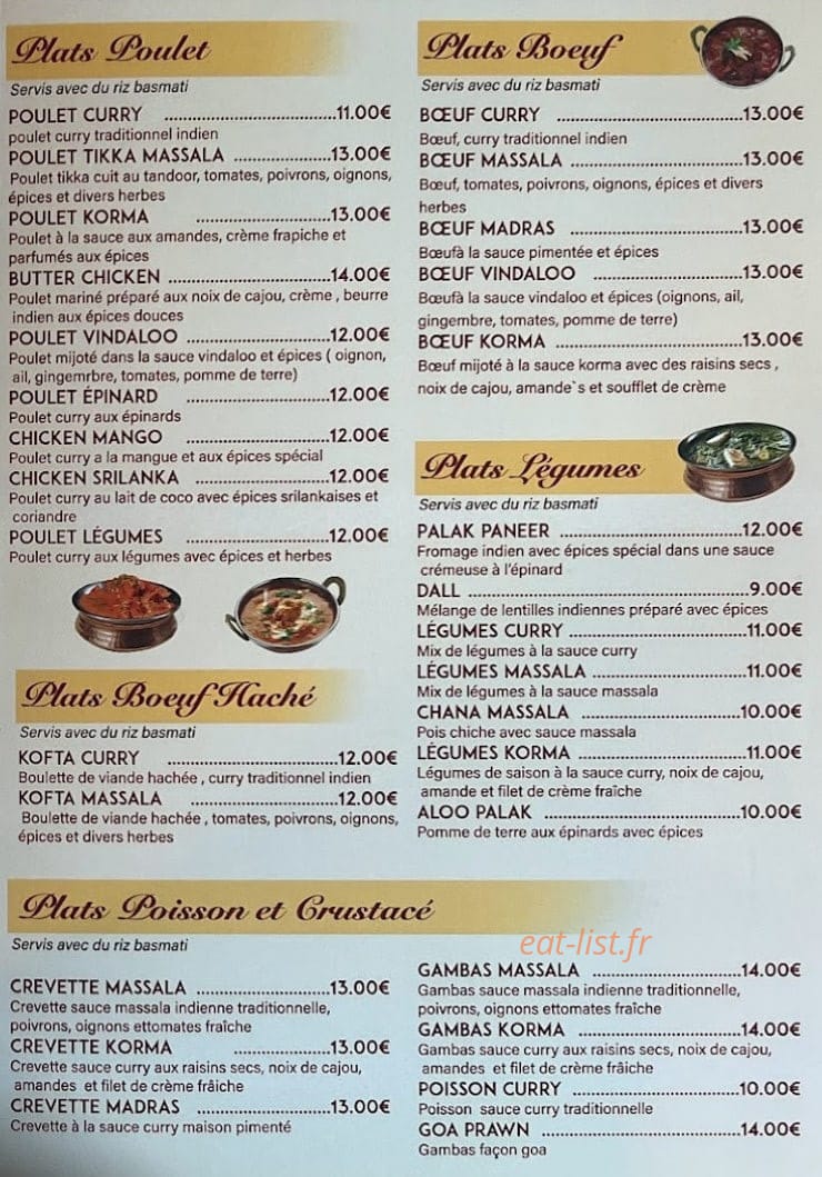 Salengro Tandoori — carte page 2